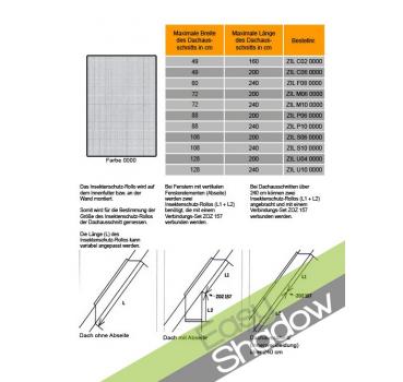 Original Velux Insektenschutzrollo Insektenschutz-Rollo für Dachfenster Typ GGL/GPL/GHL/GGU/GPU/GHU Größe SK06,S06,606 -ZIL SK06