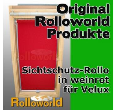Sichtschutzrollo Rollo für Velux VK VE VS 107 weinrot