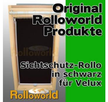 Sichtschutzrollo Rollo für Velux VK VE VS 087 schwarz