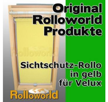 Sichtschutzrollo Rollo für Velux VK VE VS 089 gelb