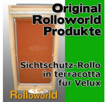 Sichtschutzrollo Rollo für Velux VK VE VS 085 terracotta