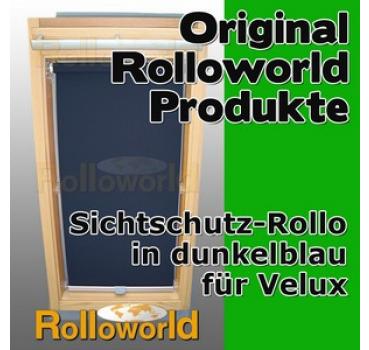 Sichtschutzrollo Rollo für Velux GGL/GPL/GHL/GTL 102 dunkelblau