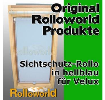 Sichtschutzrollo Rollo für Velux GGL/GPL/GHL/GTL 102 hellblau