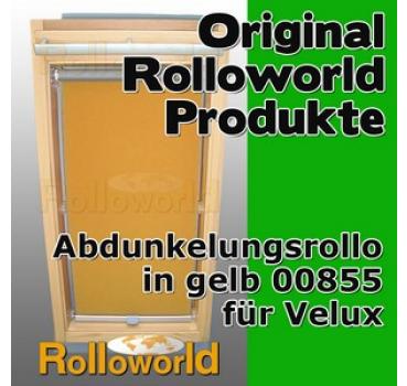 Rollo Thermo gelb für Velux VK,VE,VS 085 ALU