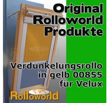 Verdunkelungsrollo Thermo gelb für Velux VK,VE,VS 043 -ALU