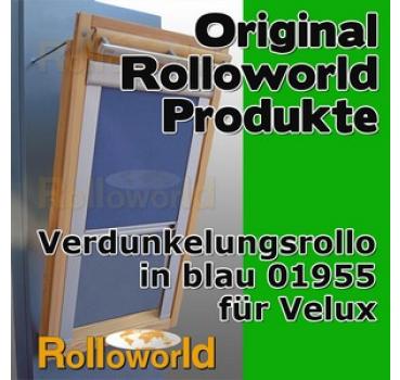 Verdunkelungsrollo Thermo blau für Velux GGL/GPL/GHL/GTL C06 ALU