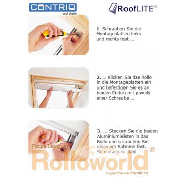 Contrio Verdunkelungsrollo Rollo für RoofLITE® DUR S6A