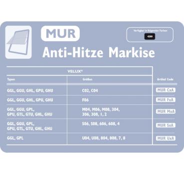 Rooflite® Anti-Hitze Markise Contrio (MUR)