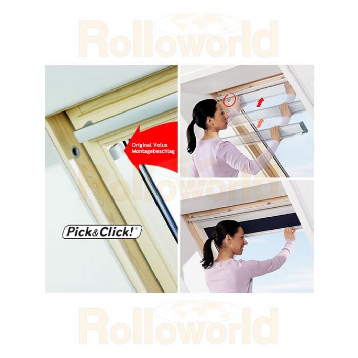 Sichtschutzrollo Rollo für Velux VL,VG,VX 065 schwarz