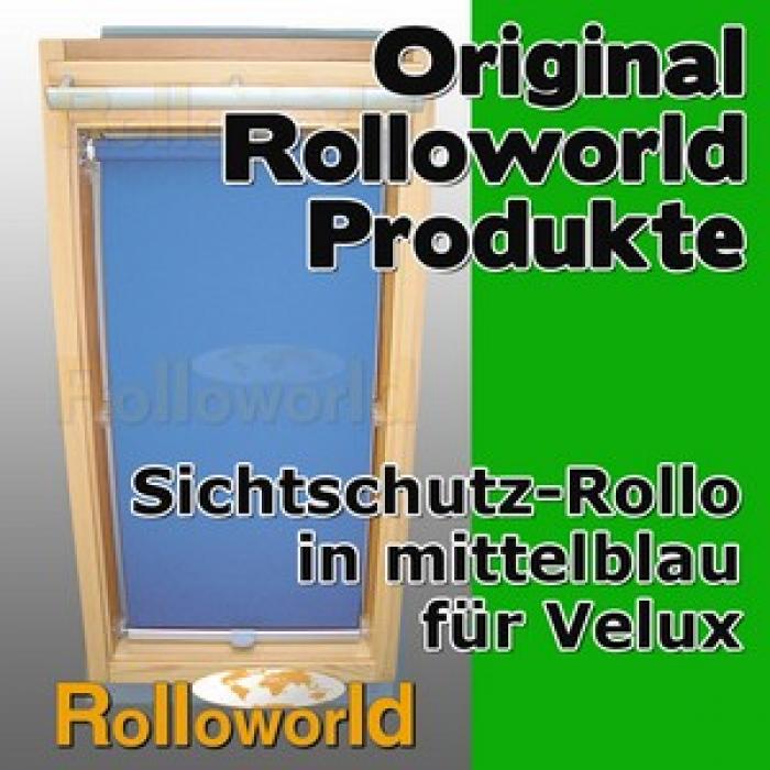 Sichtschutzrollo Rollo für Velux VL Y,VU Y,VKU Y45 mittelblau