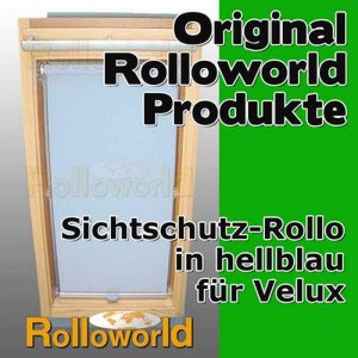 Sichtschutzrollo Rollo für Velux VL Y,VU Y,VKU Y21 hellblau