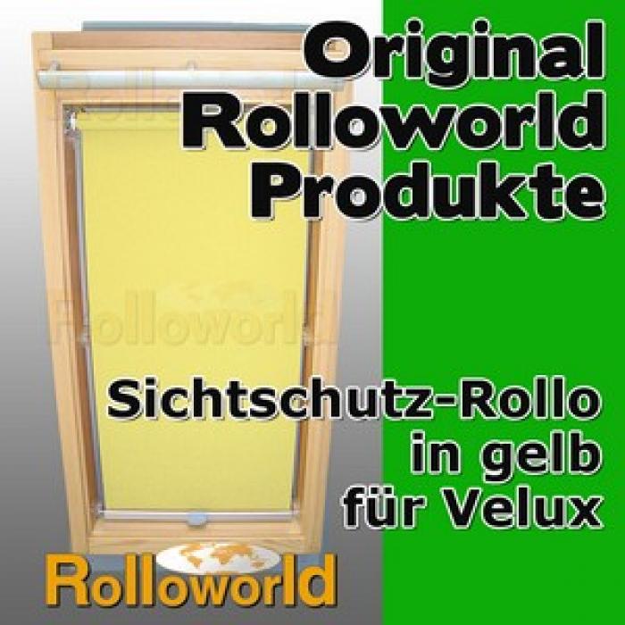 Sichtschutzrollo Rollo für Velux VK VE VS 089 gelb