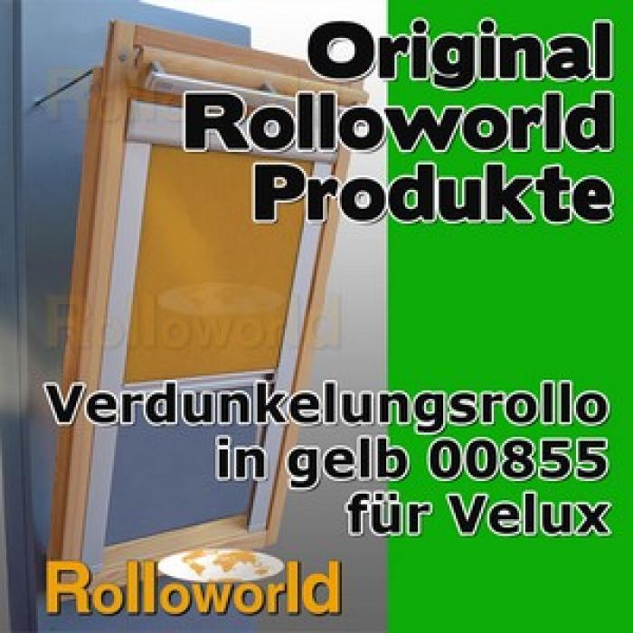 Verdunkelungsrollo Thermo gelb für Velux VK,VE,VS 043 -ALU