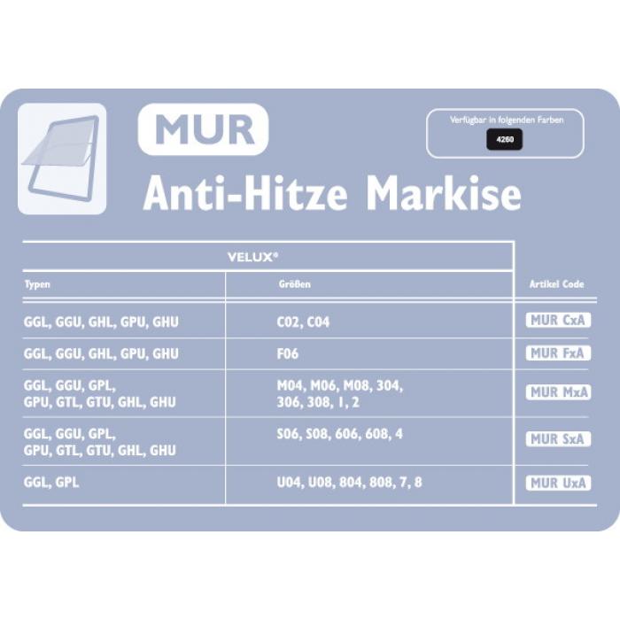 Rooflite® Anti-Hitze Markise Contrio (MUR)