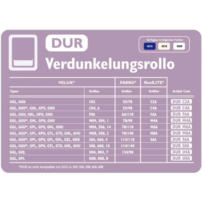 Rooflite® Verdunkelungsrollo Contrio (DUR)