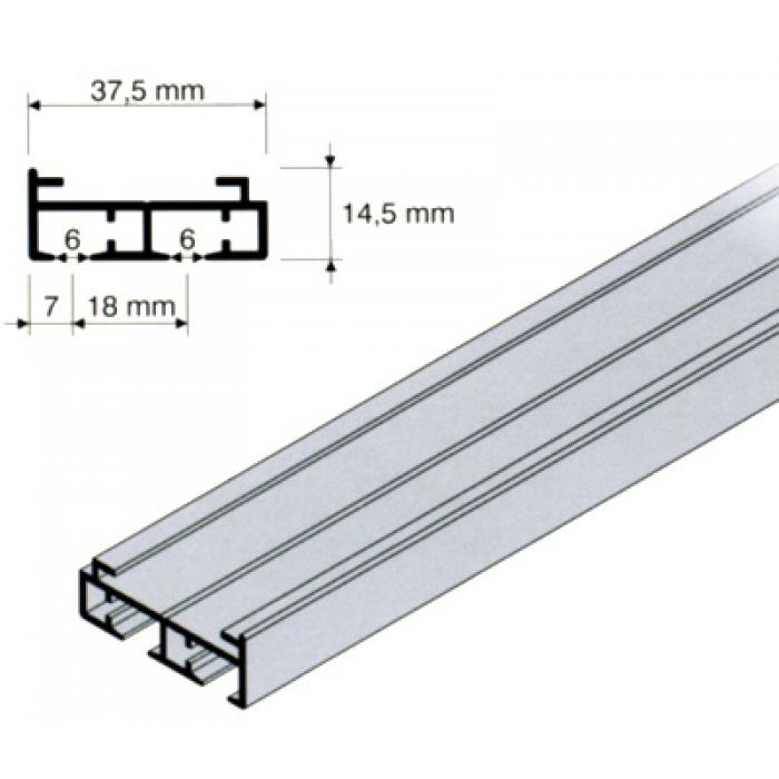 Standard-Flächenvorhang Komplett - Schienensystem mit Panel