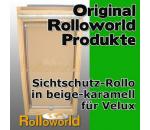 Sichtschutzrollo Rollo für Velux GGU/GPU/GHU/GTU C02 beige-karamell